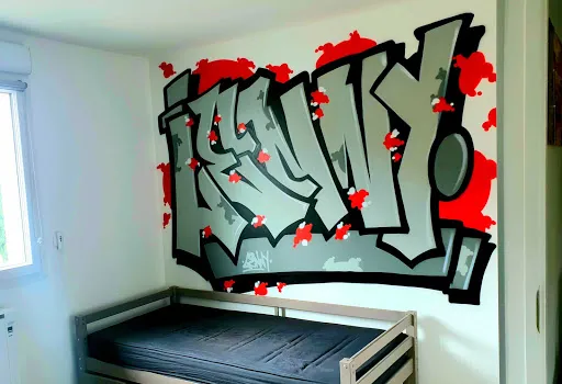 caps&spray graffiti décoration à Rive-de-Gier